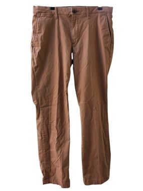 Goodthreads Mens Slim Fit Chino Pants 32x30 Cognac Brown Stretch Casual Slacks